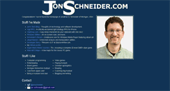 Desktop Screenshot of jonschneider.com